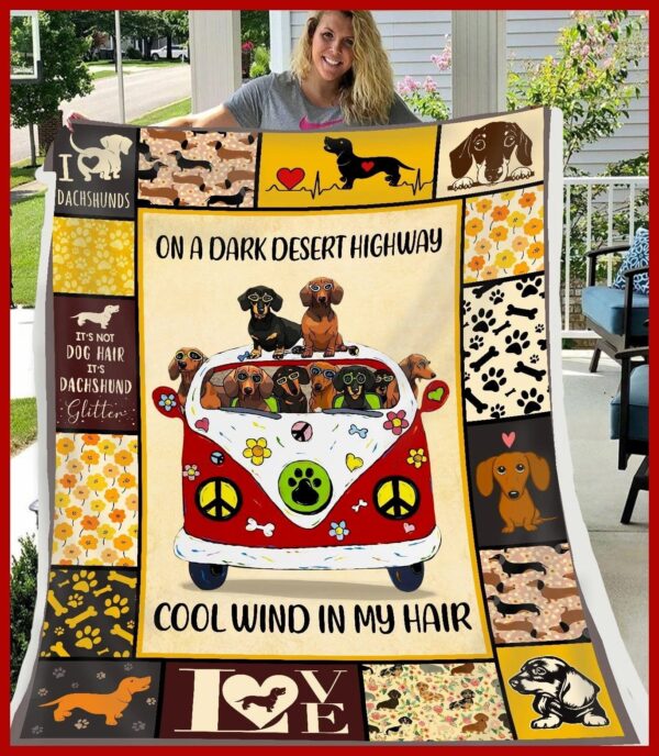 Dachshund Fleece Blanket Sherpa Blanket