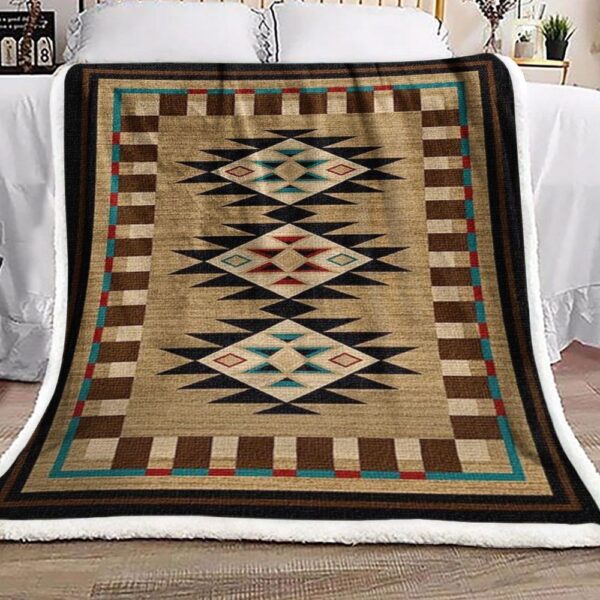 Native American Fleece Blanket Sherpa Blanket