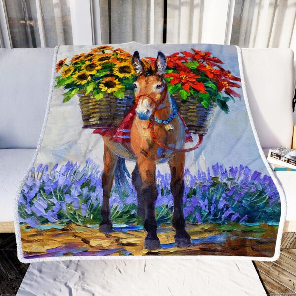 Donkey Fleece Blanket Sherpa Blanket