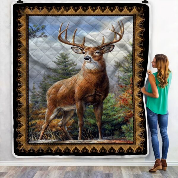 Deer Fleece Blanket Sherpa Blanket