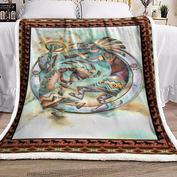 Native American Fleece Blanket Sherpa Blanket