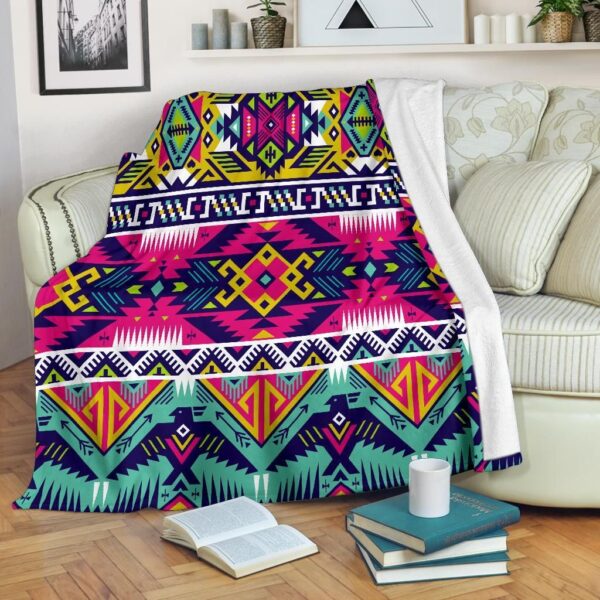 Native American Fleece Blanket Sherpa Blanket