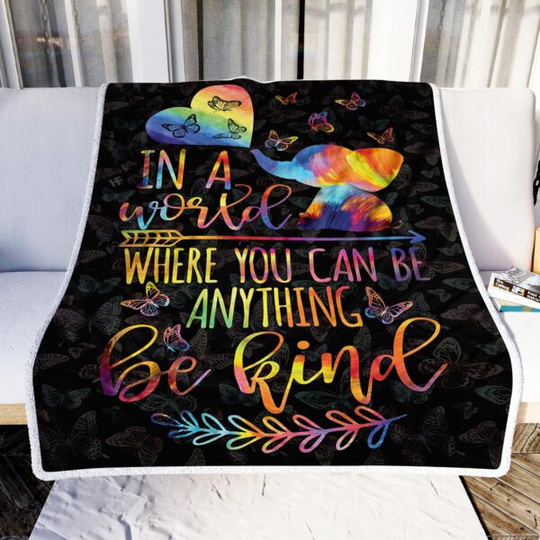 Elephant Be Kind Fleece Blanket Sherpa Blanket