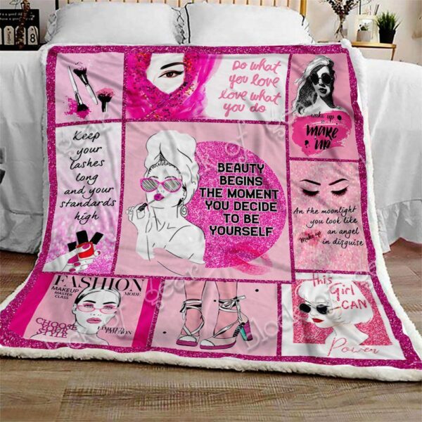 Makeup Fleece Blanket Sherpa Blanket