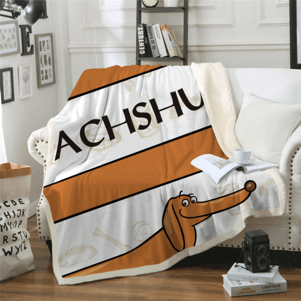 Dachshund Fleece Blanket Sherpa Blanket