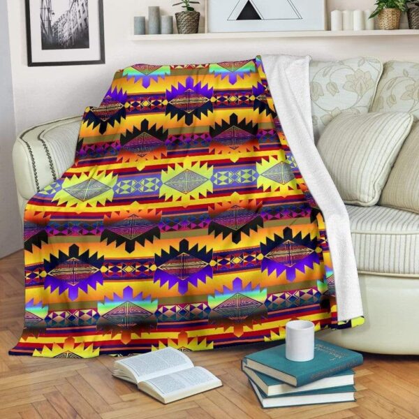 Native American Fleece Blanket Sherpa Blanket