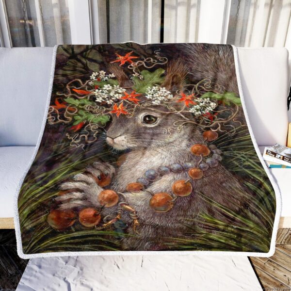 Squirrel Art Fleece Blanket Sherpa Blanket