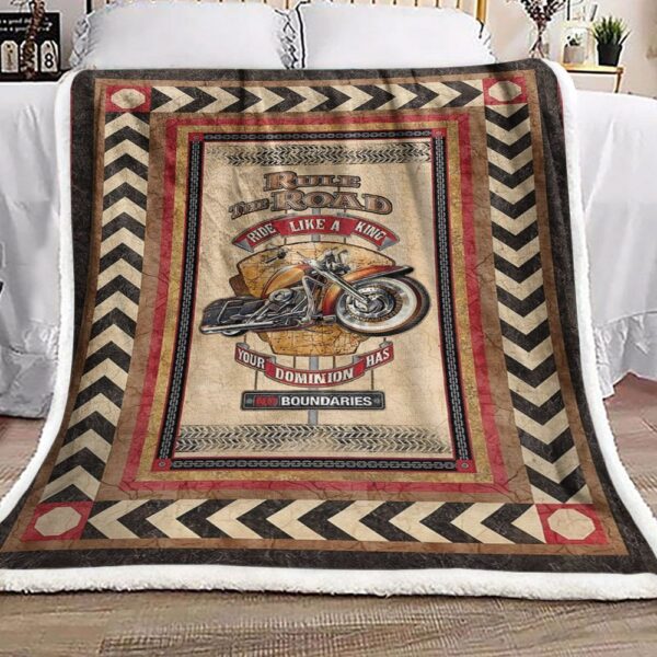 Motorcycle Fleece Blanket Sherpa Blanket