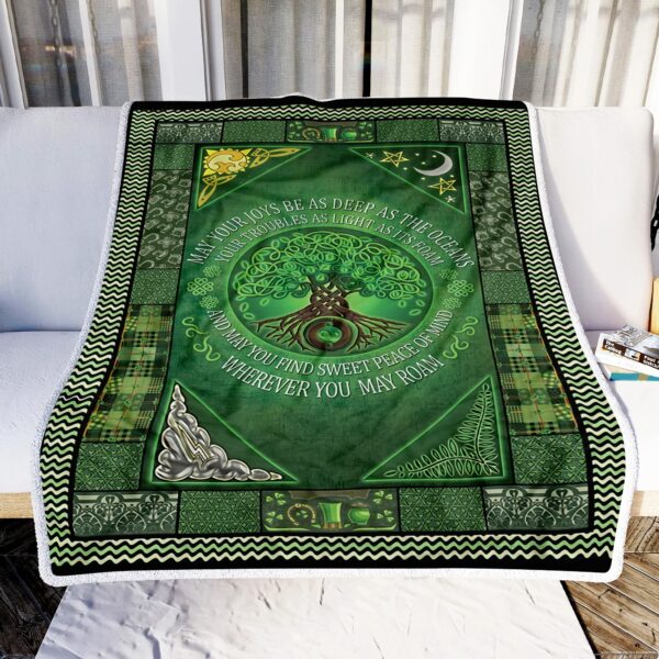 Irish Blessed Fleece Blanket Sherpa Blanket