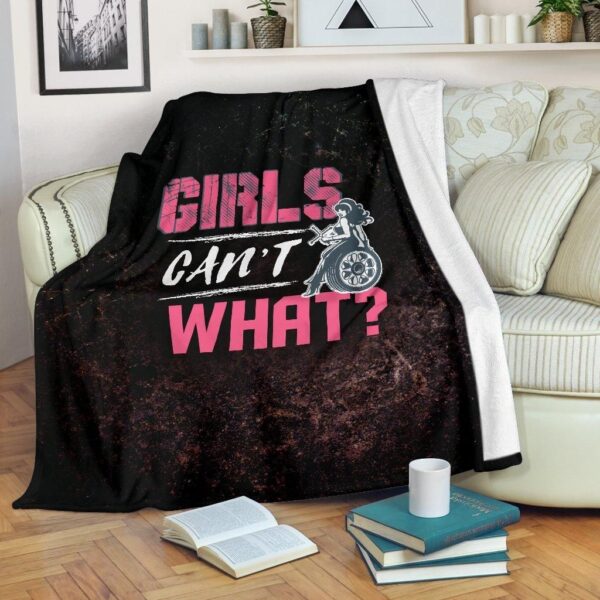 Motorcycle Girl Fleece Blanket Sherpa Blanket