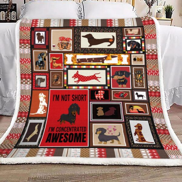 Dachshund Fleece Blanket Sherpa Blanket