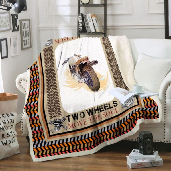 Motorcycle Fleece Blanket Sherpa Blanket