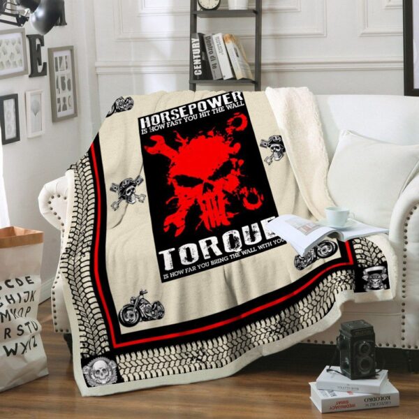 Motorcycle Fleece Blanket Sherpa Blanket