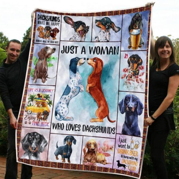 Dachshund Fleece Blanket Sherpa Blanket