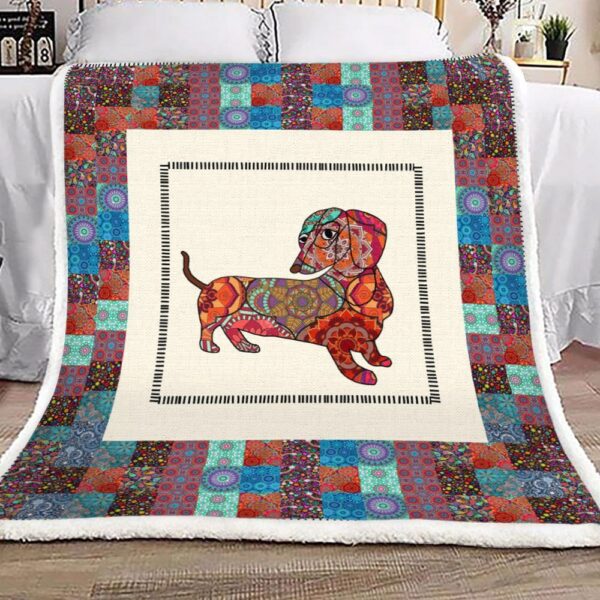 Dachshund Fleece Blanket Sherpa Blanket