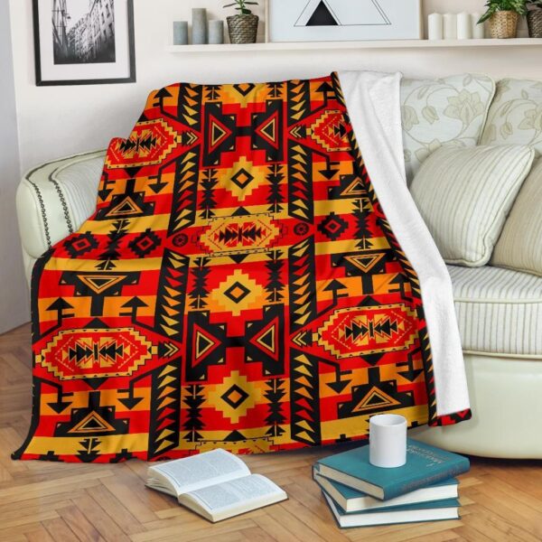 Native American Fleece Blanket Sherpa Blanket