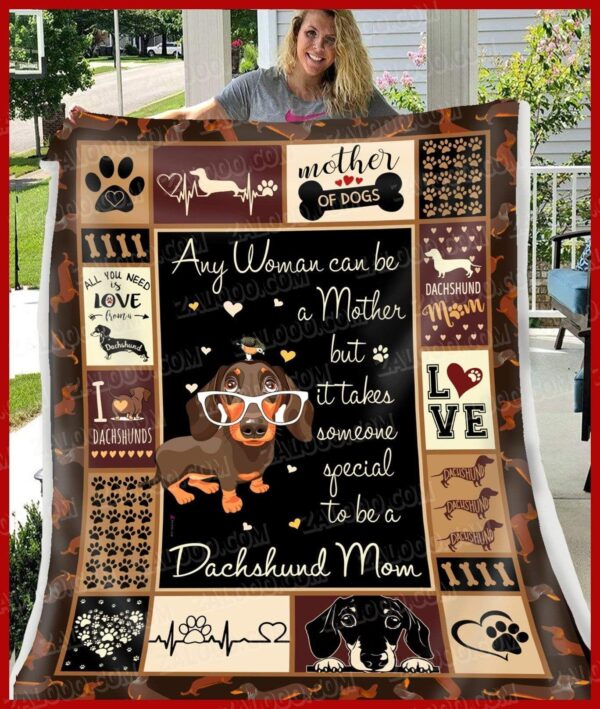 Dachshund It Takes Someone Special Fleece Blanket Sherpa Blanket