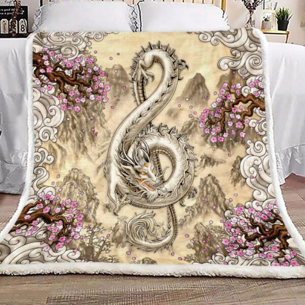 Dragon Spring Fleece Blanket Sherpa Blanket