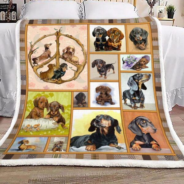 Dachshund Fleece Blanket Sherpa Blanket
