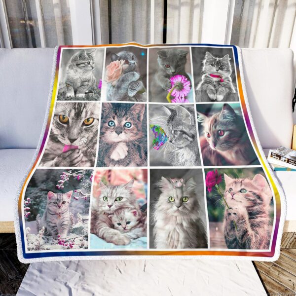 Love Kitten Fleece Blanket Sherpa Blanket