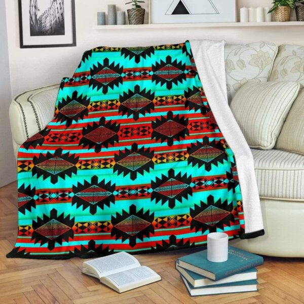 Native American Fleece Blanket Sherpa Blanket