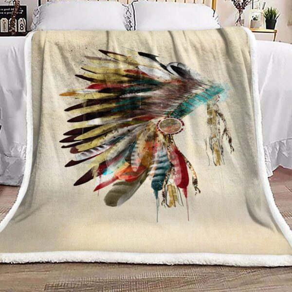 Native American Fleece Blanket Sherpa Blanket