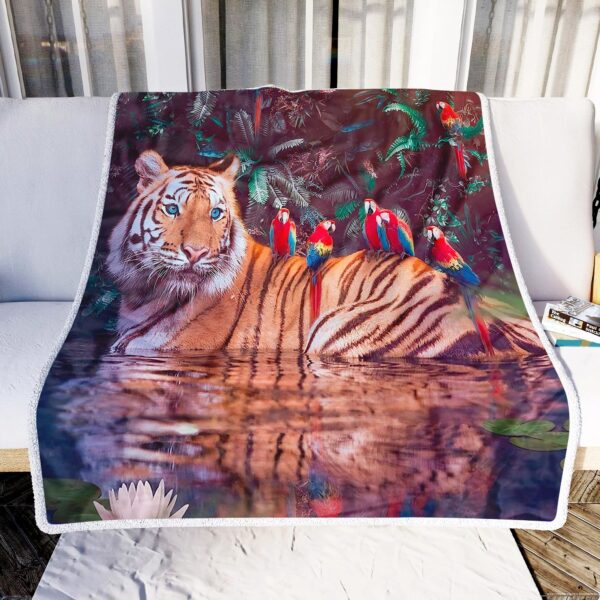 Cute Tiger Art Fleece Blanket Sherpa Blanket