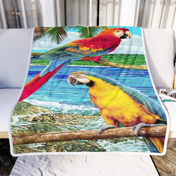 Parrot Jungle Fleece Blanket Sherpa Blanket
