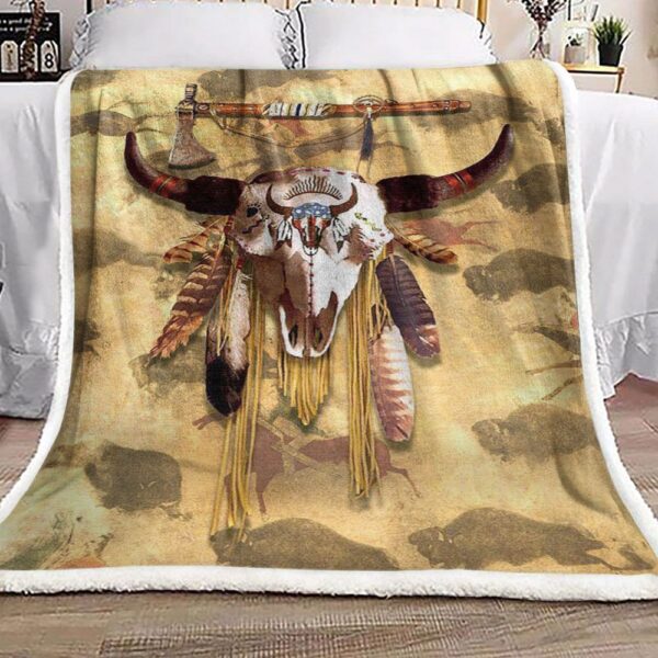 Native American Fleece Blanket Sherpa Blanket