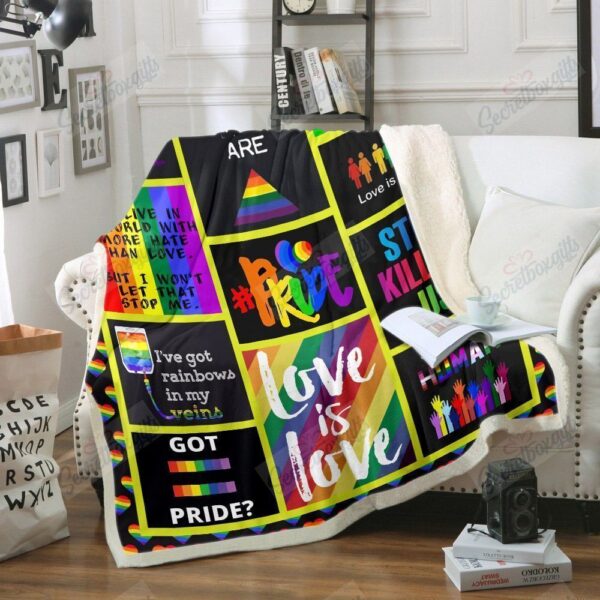 LGBT Pride Fleece Blanket Sherpa Blanket