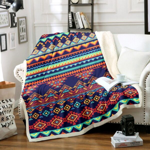 Native American Fleece Blanket Sherpa Blanket