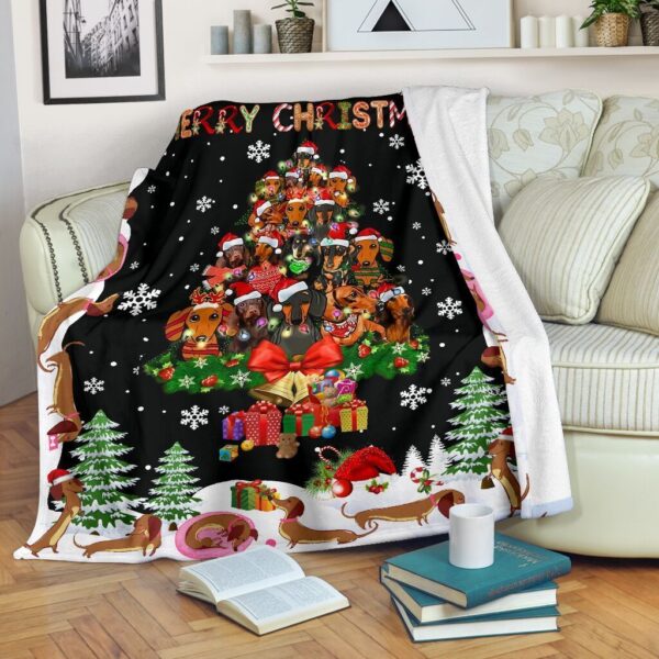 Dachshund Fleece Blanket Sherpa Blanket