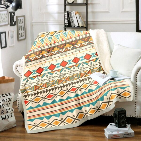 Native American Fleece Blanket Sherpa Blanket