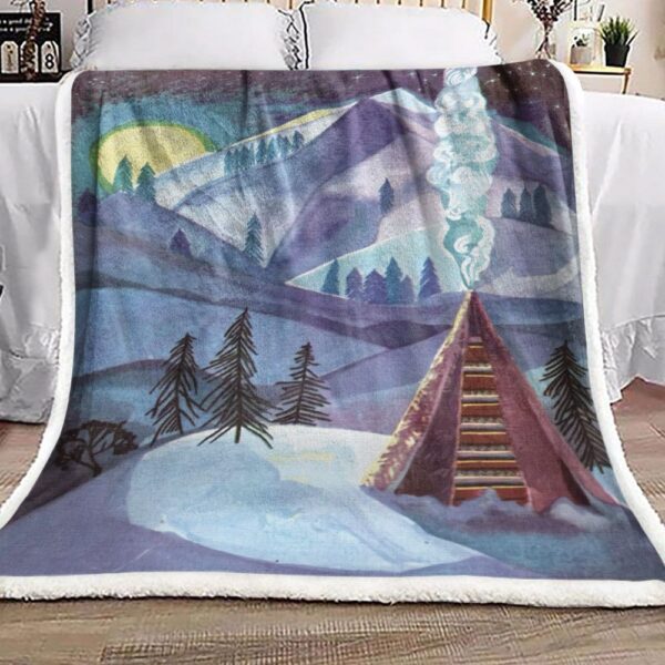 Tent Native American Fleece Blanket Sherpa Blanket