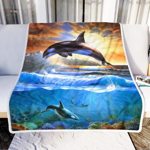 Ocean Life Fleece Blanket Sherpa Blanket