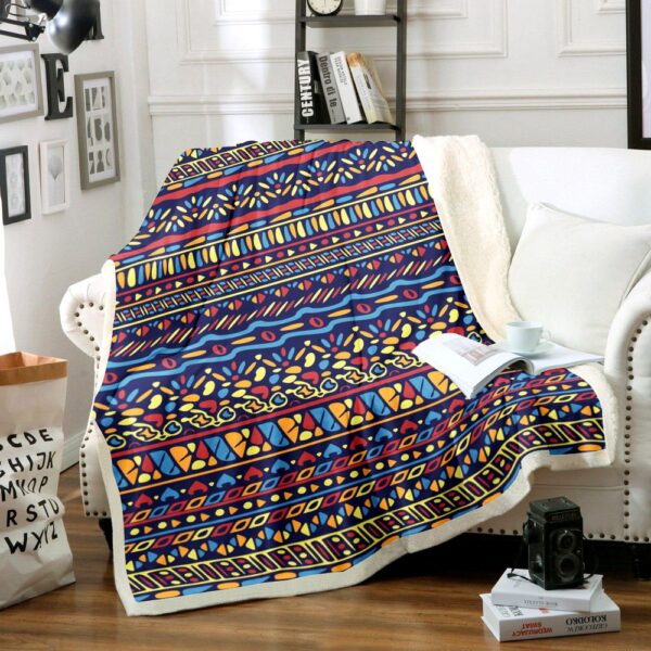 Native American Fleece Blanket Sherpa Blanket