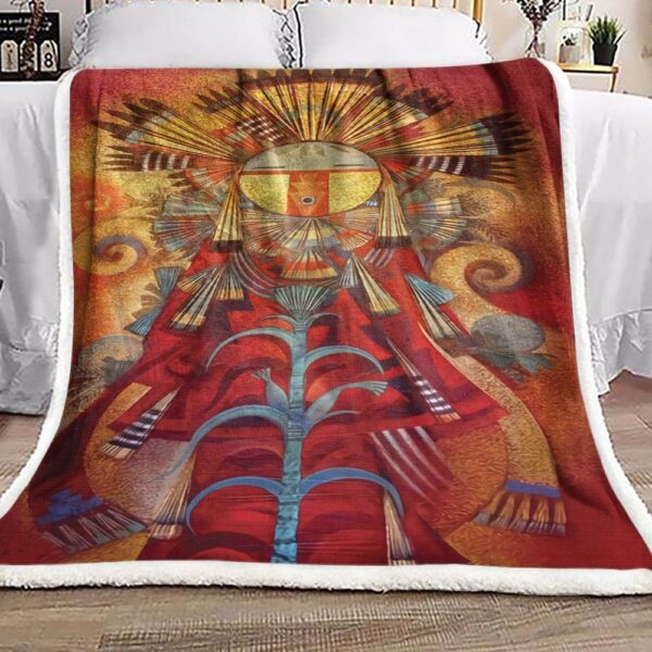 Native American Pride Fleece Blanket Sherpa Blanket