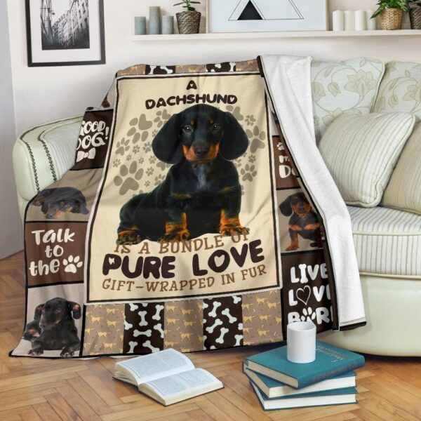 Dachshund Fleece Blanket Sherpa Blanket