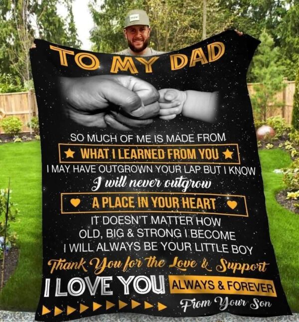 To My Dad Fleece Blanket Sherpa Blanket