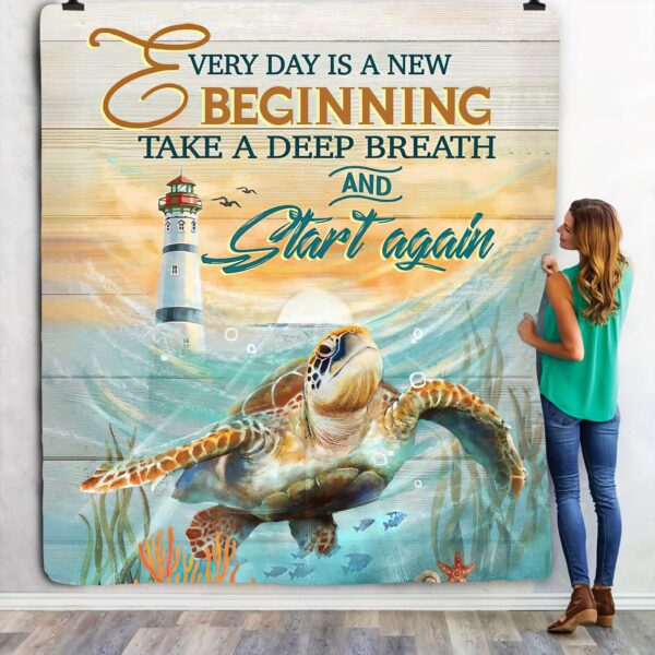 Every Day Is A New Beginning Fleece Blanket Sherpa Blanket