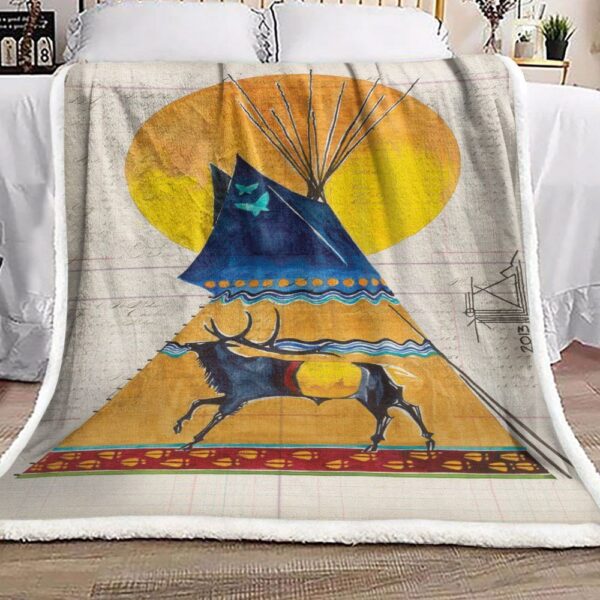 Native American Fleece Blanket Sherpa Blanket
