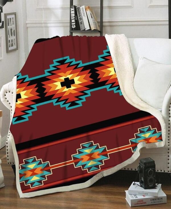 Native American Fleece Blanket Sherpa Blanket