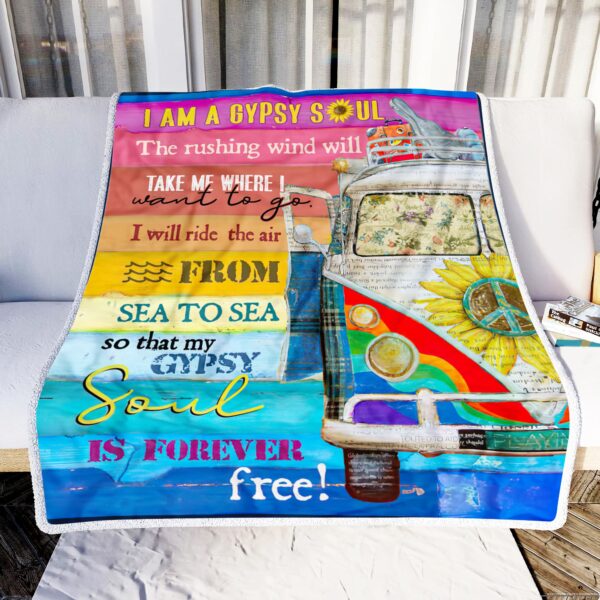 I Am A Gypsy Soul Fleece Blanket Sherpa Blanket