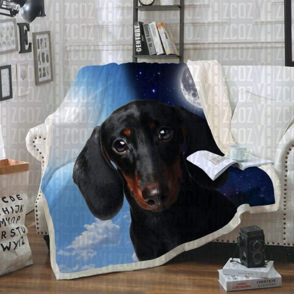 Dachshund Fleece Blanket Sherpa Blanket