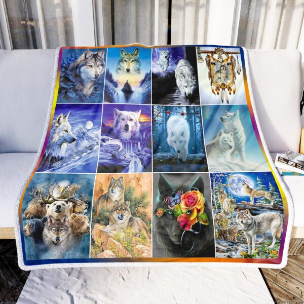Native Fox Spirit Fleece Blanket Sherpa Blanket