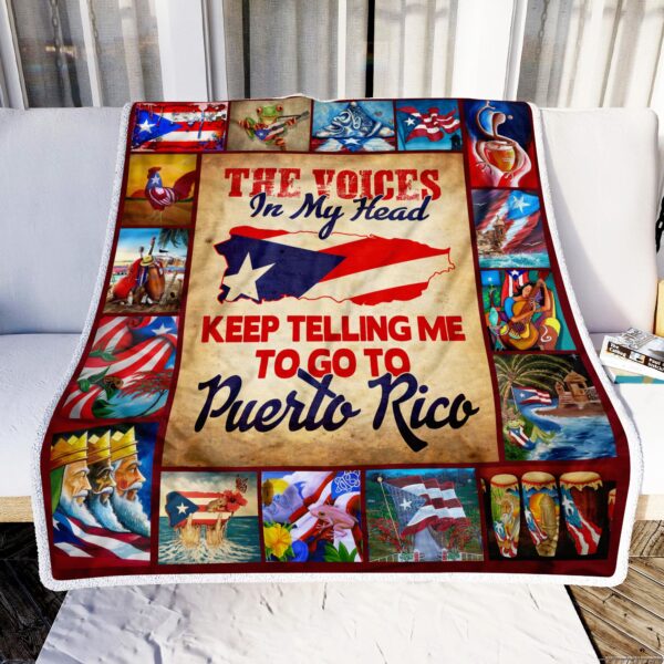 Puerto Rico The Voice In My Heart Fleece Blanket Sherpa Blanket