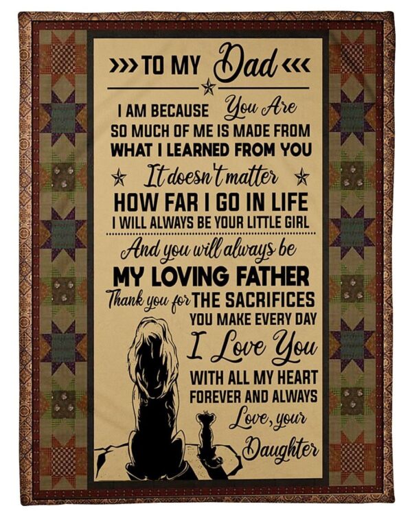 To My Dad Fleece Blanket Sherpa Blanket