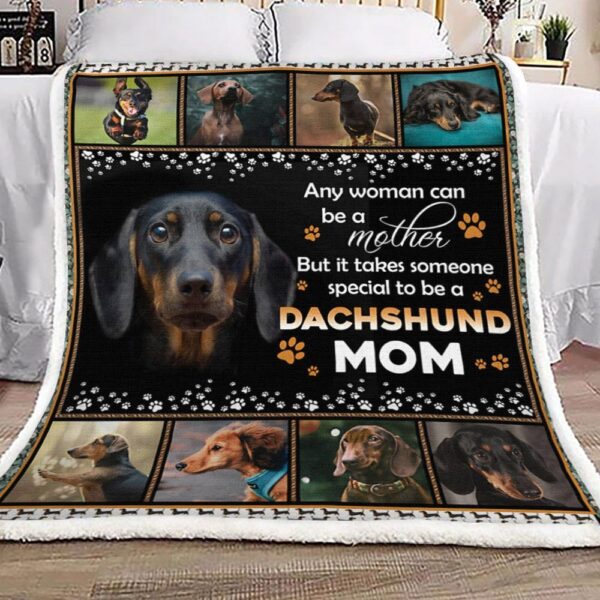 Dachshund Mom Fleece Blanket Sherpa Blanket