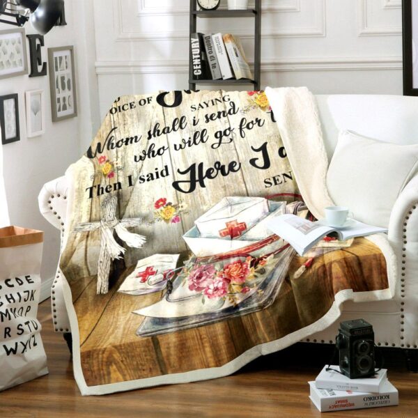 Nurse Fleece Blanket Sherpa Blanket