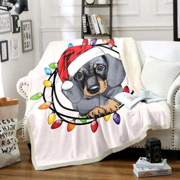 Dachshund Fleece Blanket Sherpa Blanket